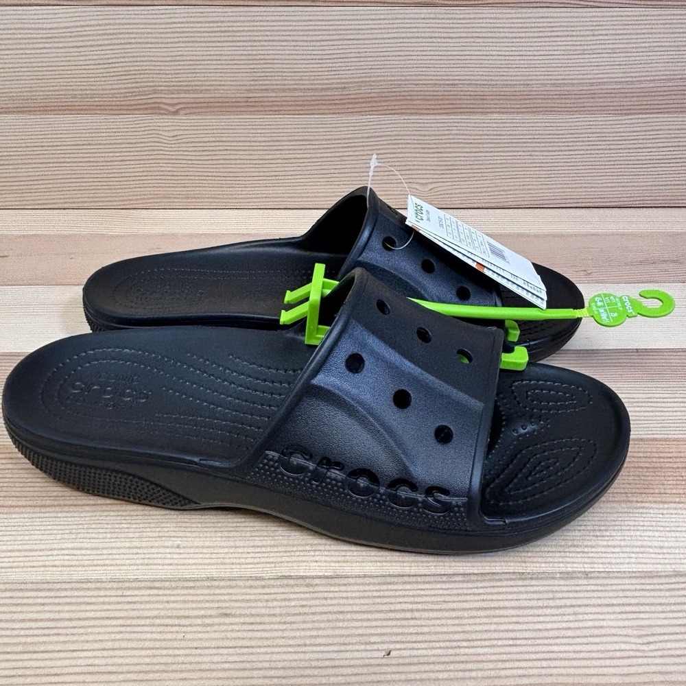 Crocs Baya 2 Men's Slide Sandals Size 11 Black Lightweight Water Friendly